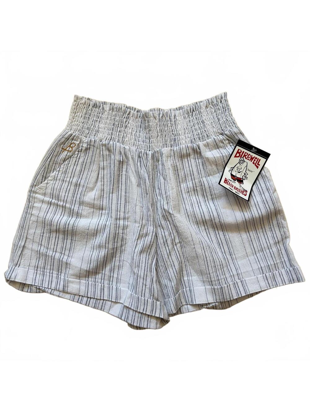 Birdwell Beach Britches Shorts Smocked Flowy Pinstripe Women's Size XL NWT